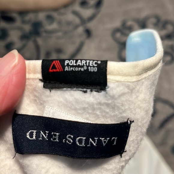 2 for- French Knot-winter hat and Lands End offwhite Polartech scarf. - Picture 9 of 10